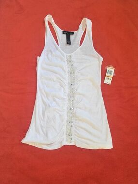 INC Beaded Embellished Tank Top - S